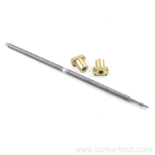 Tr12X4 Good Quality Lead Screw with Two Nuts